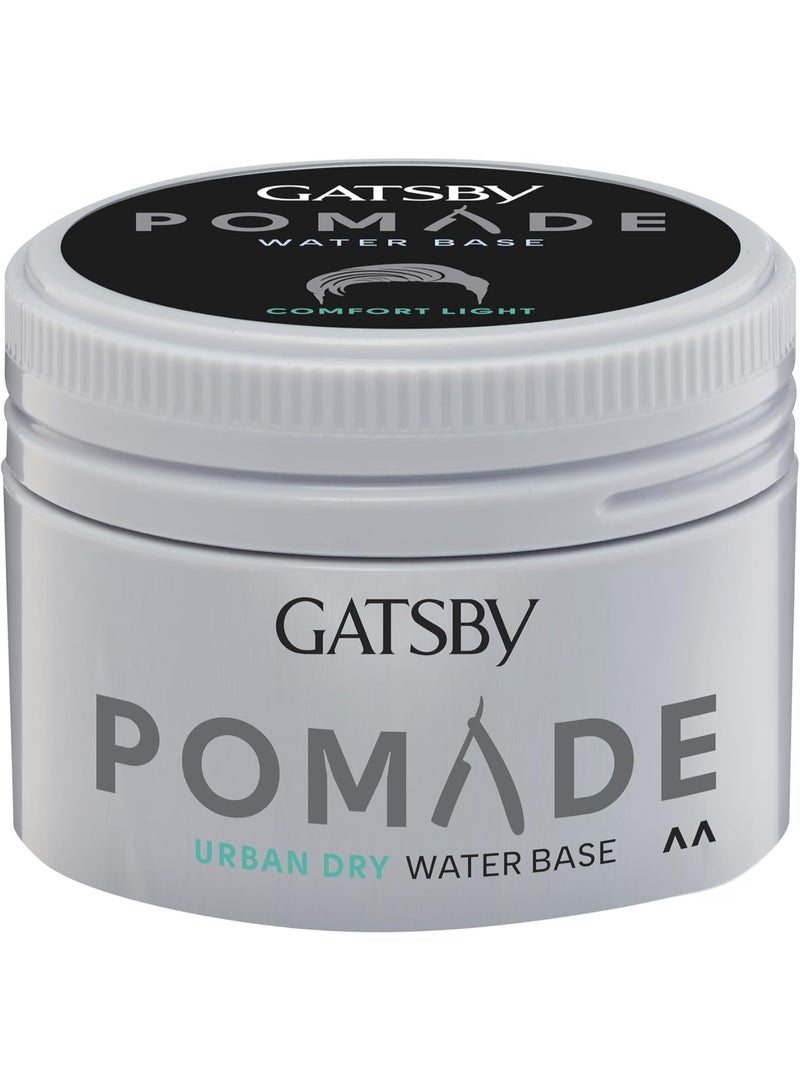GATSBY Styling Pomade Urban Dry Water Base Natural Finish Look 75G - Image 1